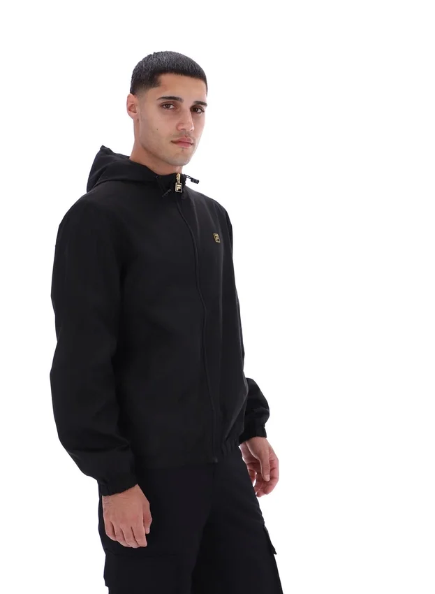 Schwarze Ian-Jacke mit durchgehendem Reißverschluss