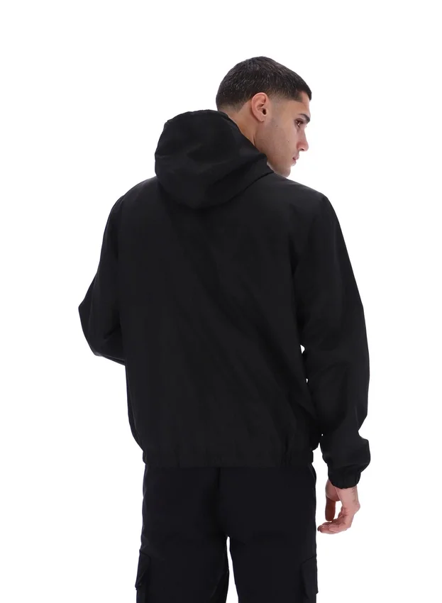 Schwarze Ian-Jacke mit durchgehendem Reißverschluss