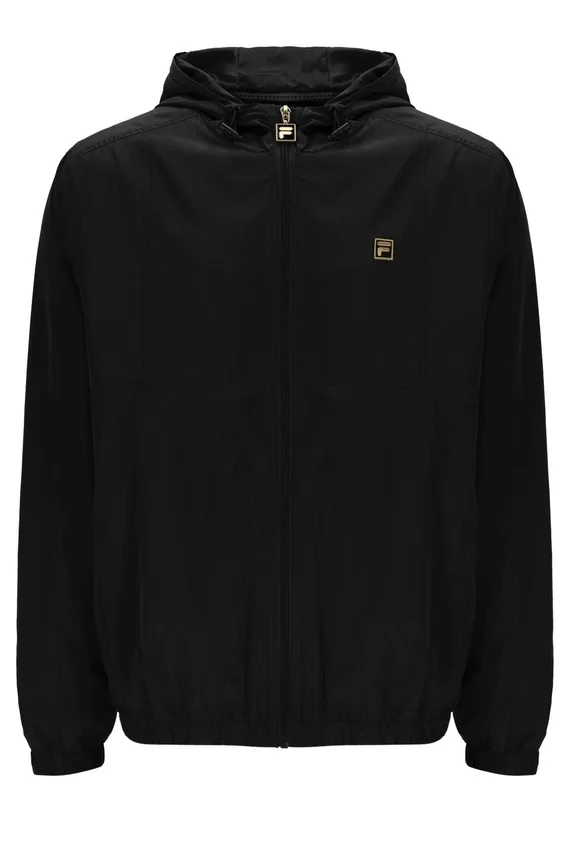 Schwarze Ian-Jacke mit durchgehendem Reißverschluss