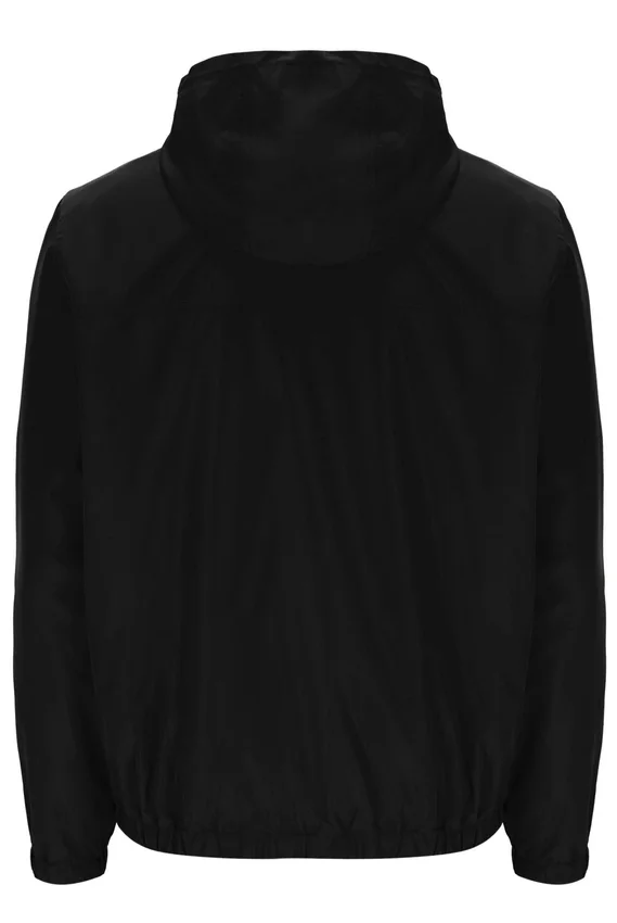 Schwarze Ian-Jacke mit durchgehendem Reißverschluss