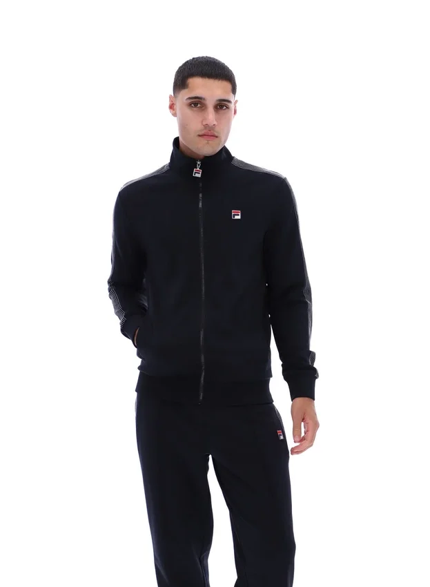 Schwarze Keith Trainingsjacke mit Kontrastnähten