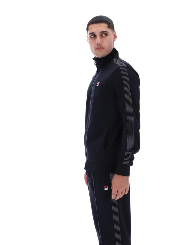 Schwarze Keith Trainingsjacke mit Kontrastnähten