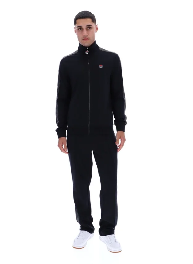 Schwarze Keith Trainingsjacke mit Kontrastnähten
