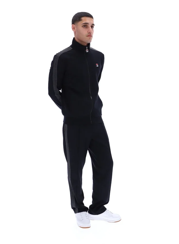 Schwarze Keith Trainingsjacke mit Kontrastnähten