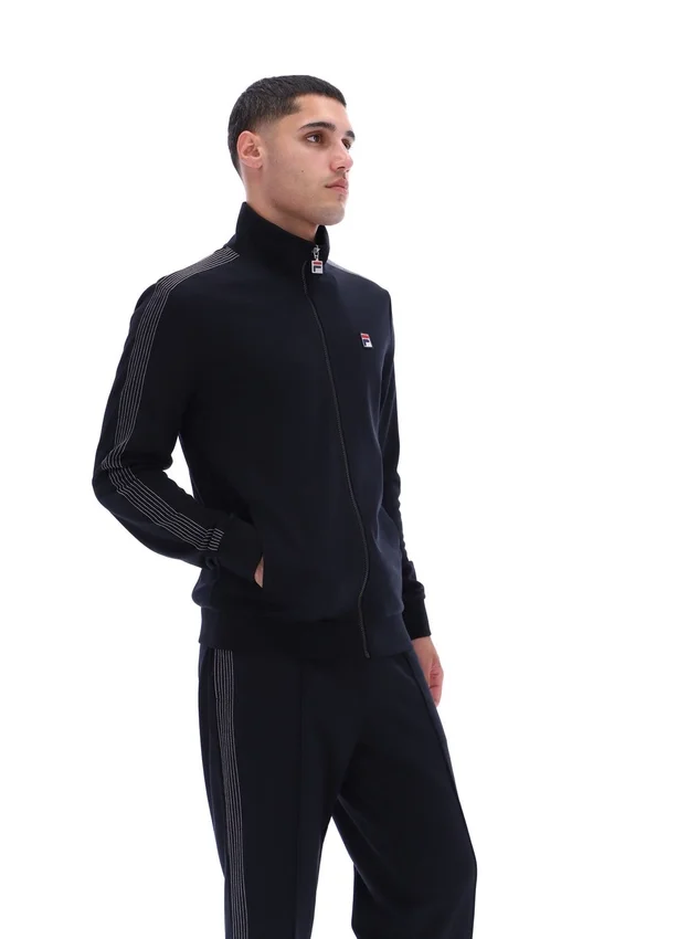 Schwarze Keith Trainingsjacke mit Kontrastnähten