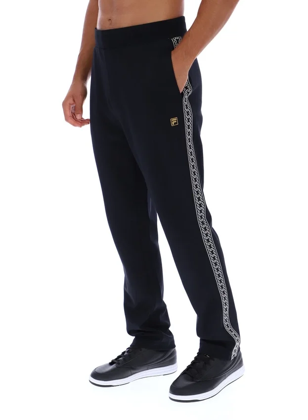 Schwarze Layton-Hose mit geradem Bein und Banddetail