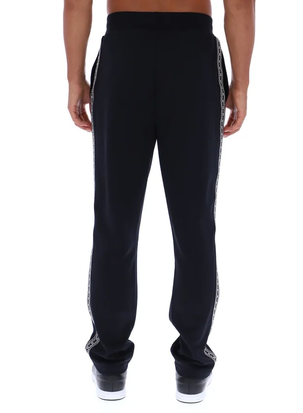 Schwarze Layton-Hose mit geradem Bein und Banddetail