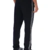 Schwarze Layton-Hose mit geradem Bein und Banddetail