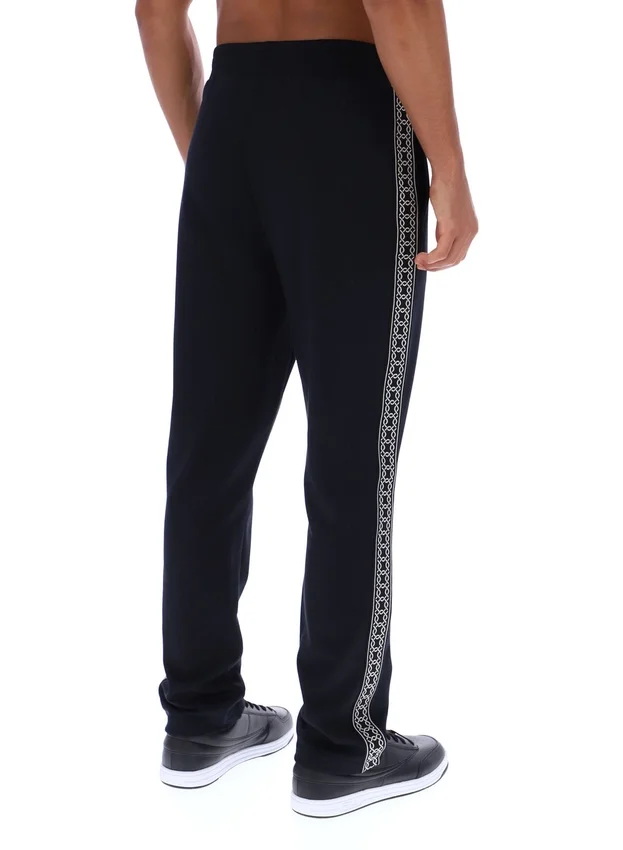 Schwarze Layton-Hose mit geradem Bein und Banddetail