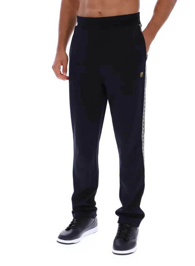 Schwarze Layton-Hose mit geradem Bein und Banddetail
