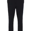 Schwarze Layton-Hose mit geradem Bein und Banddetail