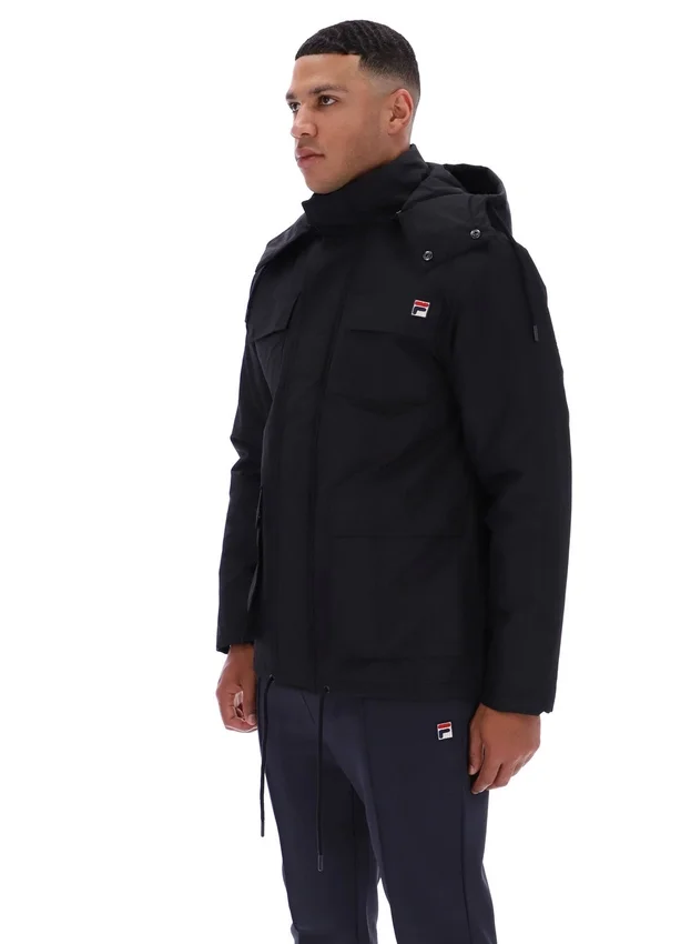 Schwarze Liam Cargo-Wattjacke