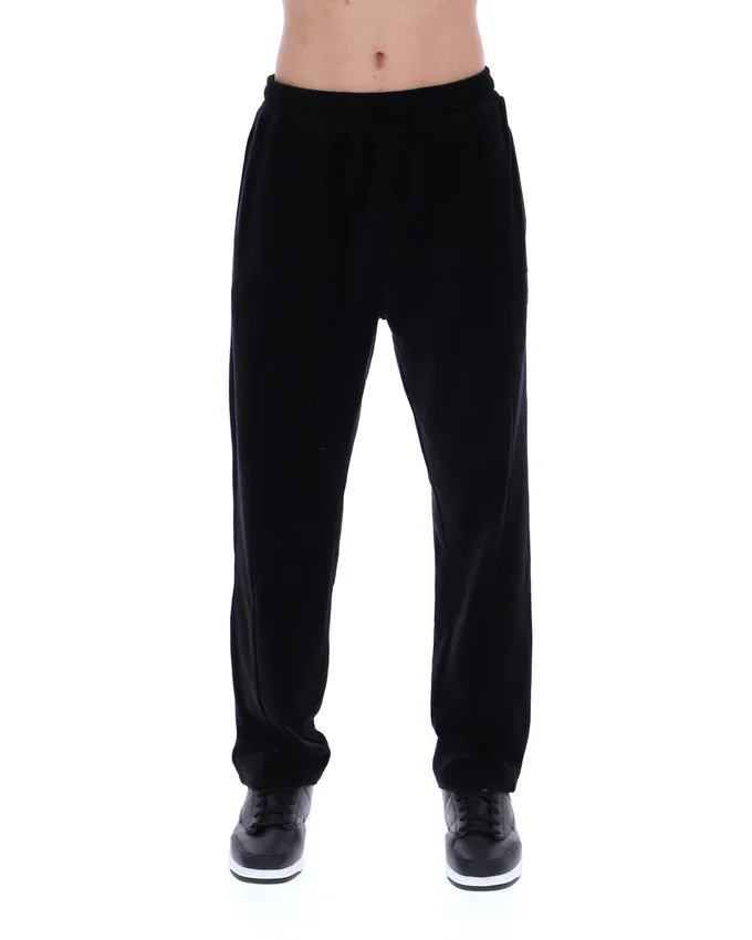 Schwarze Lorrie-Velours-Jogginghose