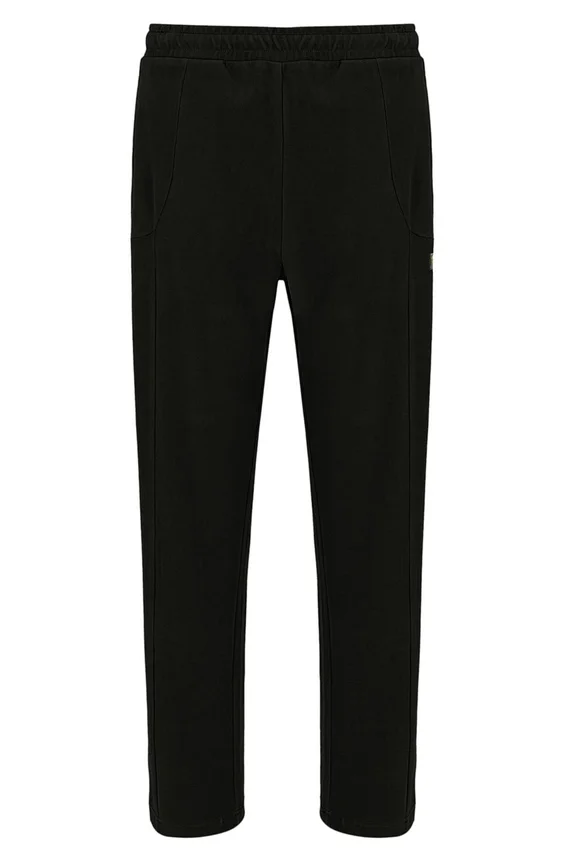 Schwarze Lorrie-Velours-Jogginghose