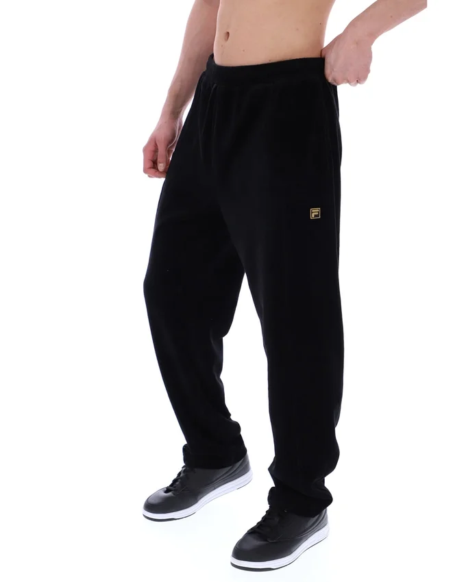 Schwarze Lorrie-Velours-Jogginghose