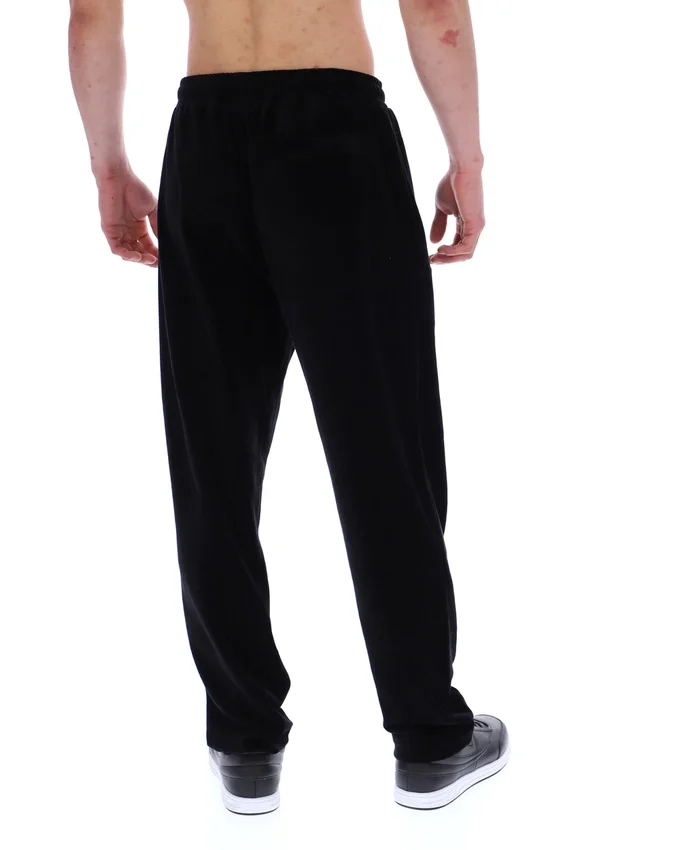 Schwarze Lorrie-Velours-Jogginghose