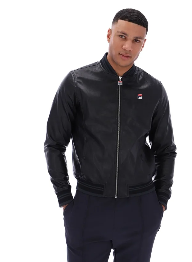 Schwarze Malyk Archive Influence Kunstlederjacke