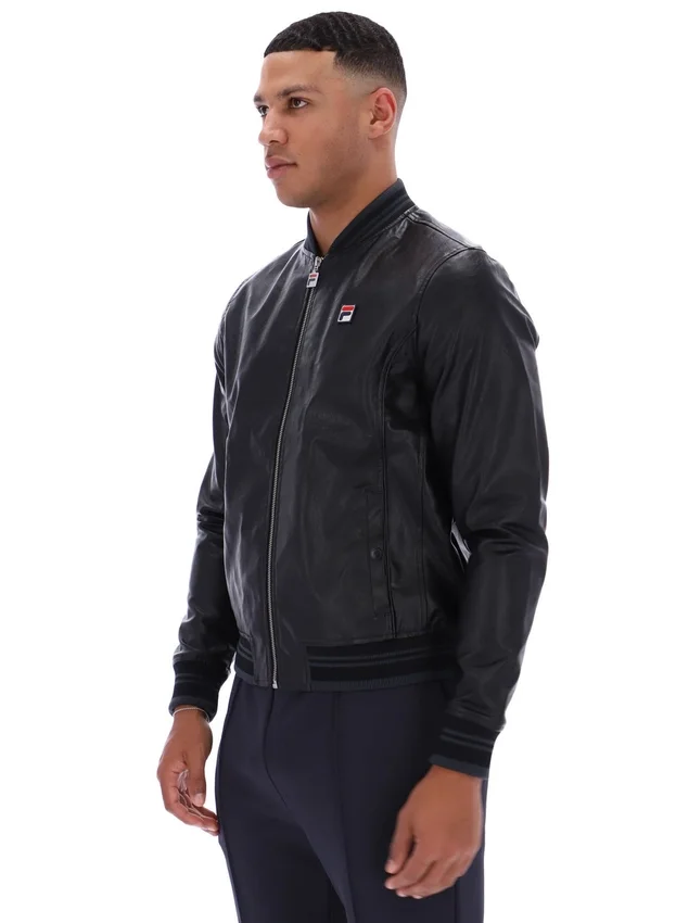 Schwarze Malyk Archive Influence Kunstlederjacke