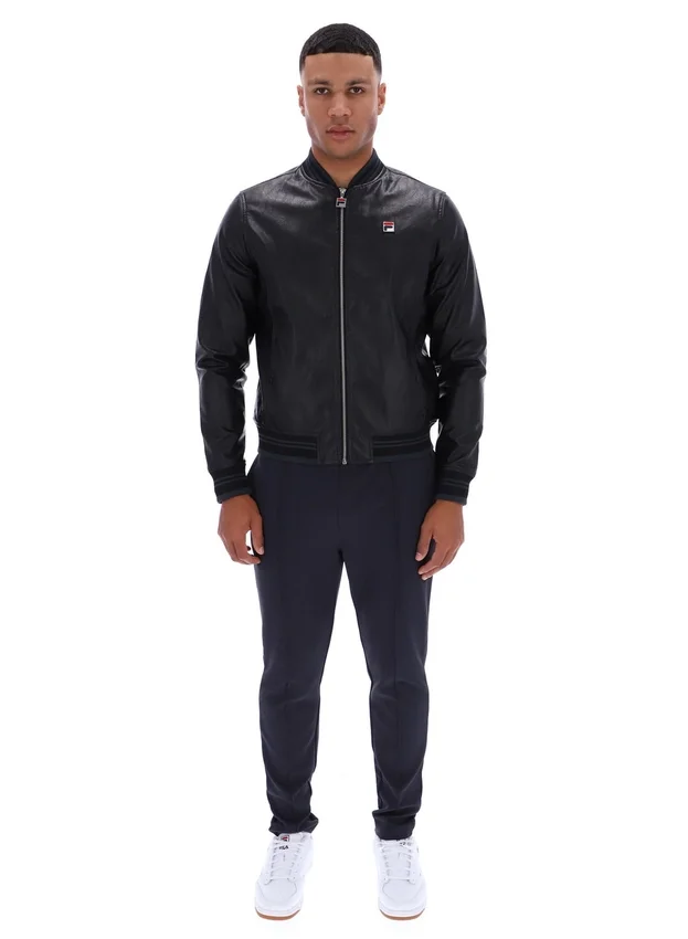 Schwarze Malyk Archive Influence Kunstlederjacke