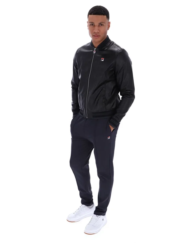 Schwarze Malyk Archive Influence Kunstlederjacke
