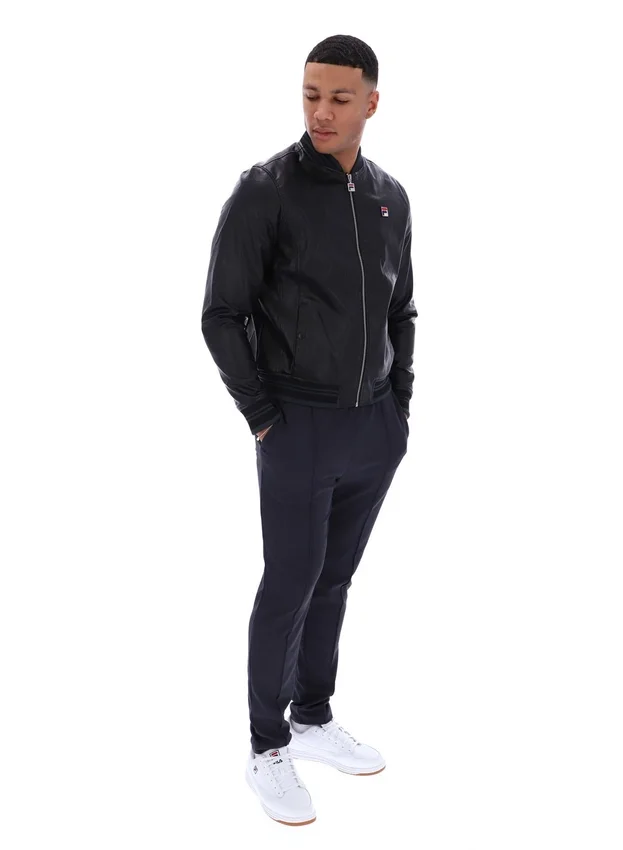 Schwarze Malyk Archive Influence Kunstlederjacke