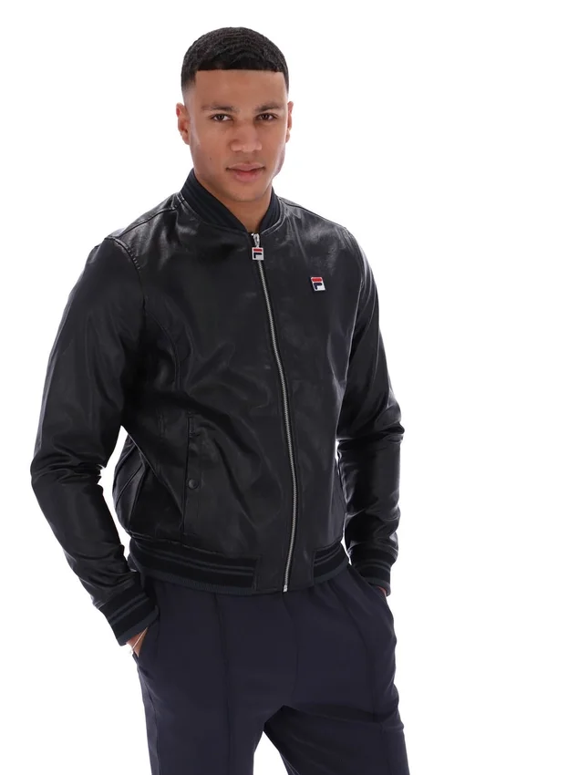 Schwarze Malyk Archive Influence Kunstlederjacke