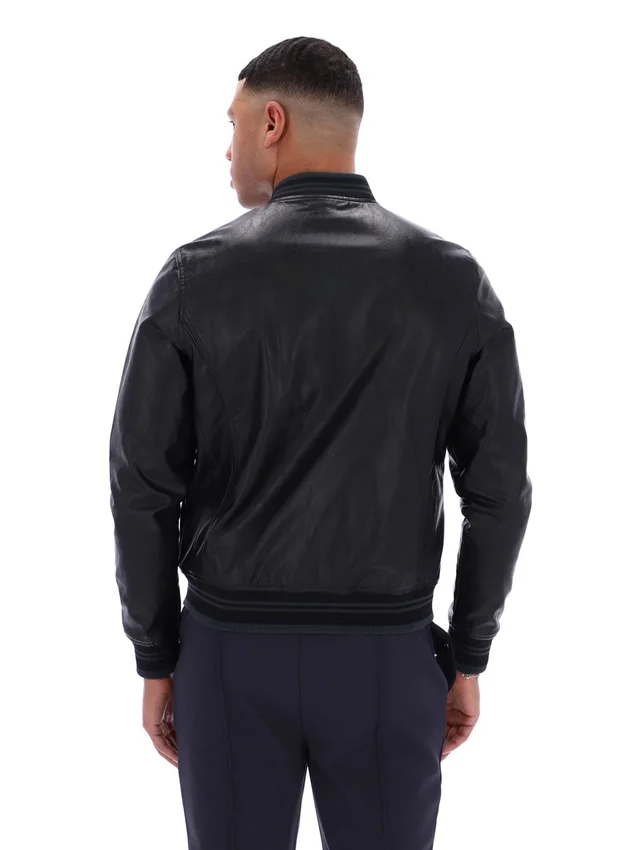 Schwarze Malyk Archive Influence Kunstlederjacke
