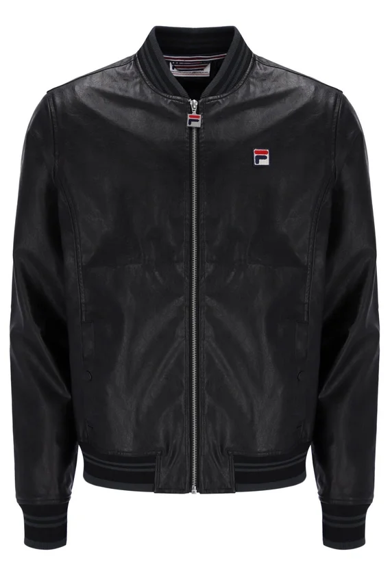 Schwarze Malyk Archive Influence Kunstlederjacke