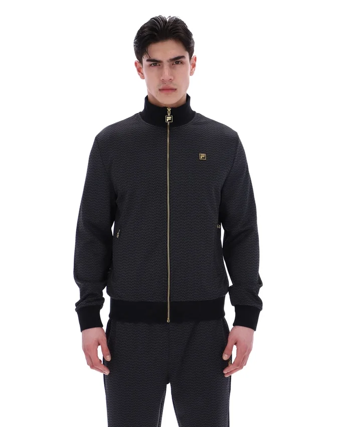Schwarze Mathers Herringbone Trainingsjacke