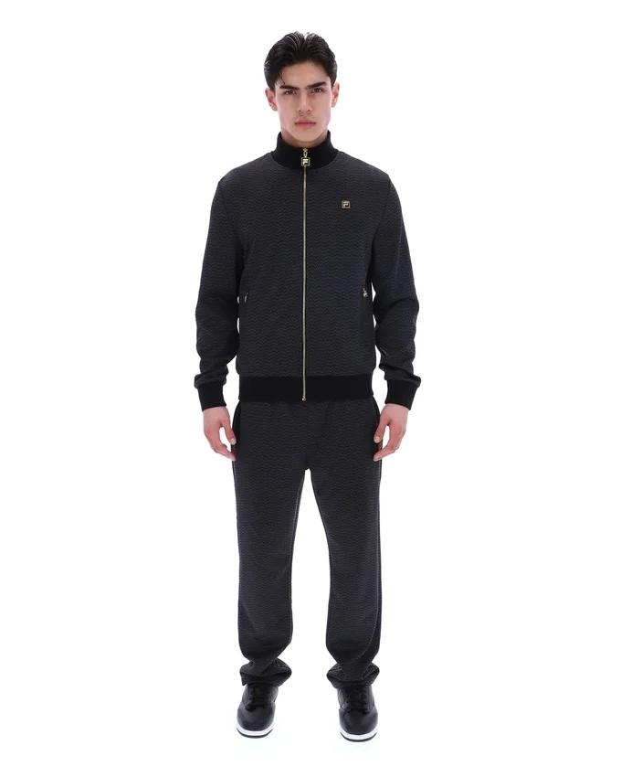 Schwarze Mathers Herringbone Trainingsjacke