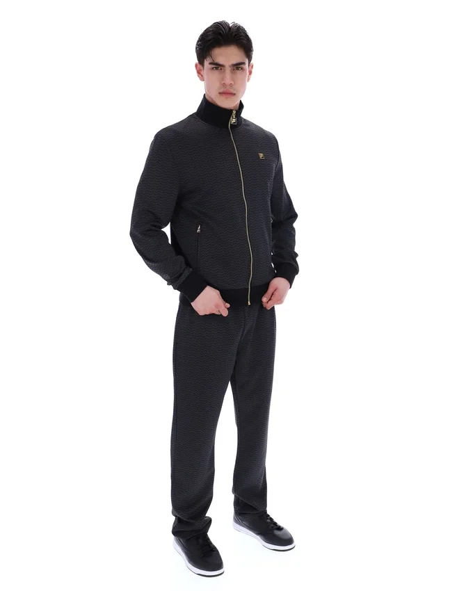 Schwarze Mathers Herringbone Trainingsjacke