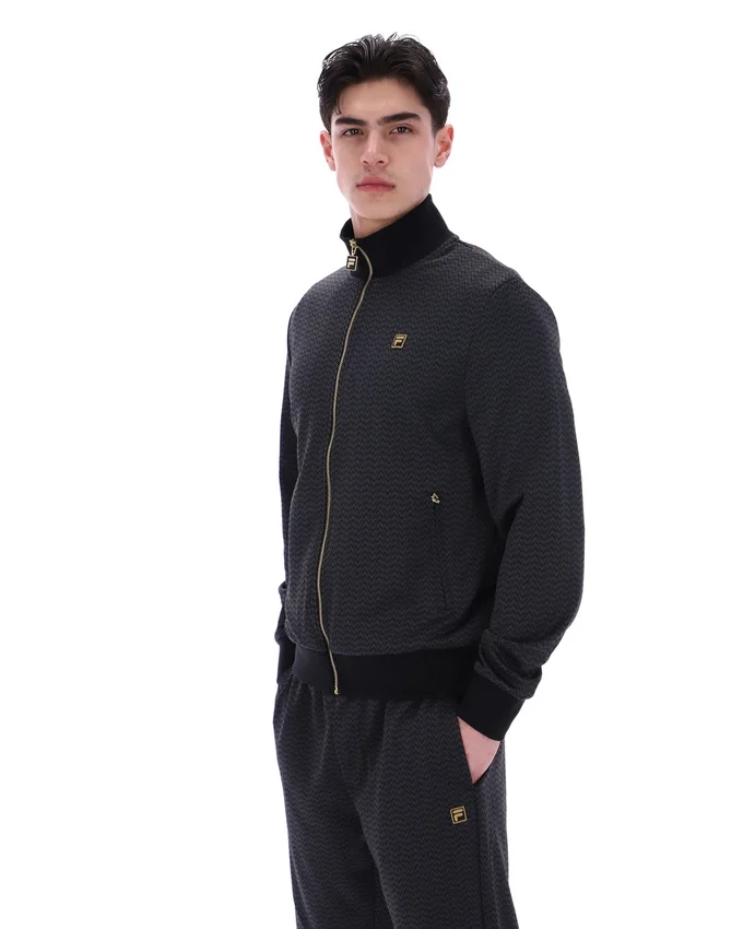 Schwarze Mathers Herringbone Trainingsjacke