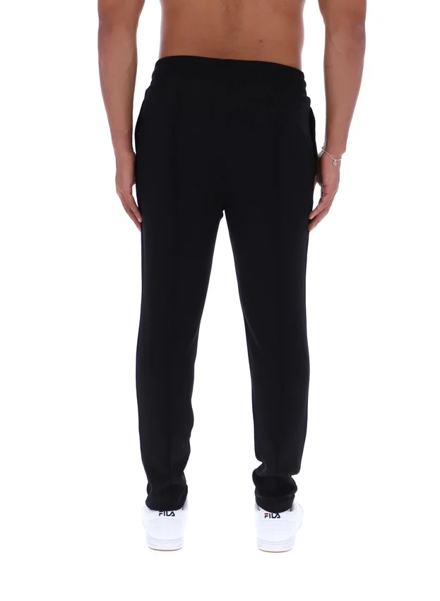 Schwarze Molveno-Hose mit Biesen und schmalem Bein