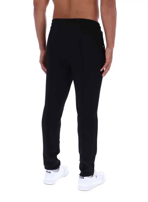 Schwarze Molveno-Hose mit Biesen und schmalem Bein