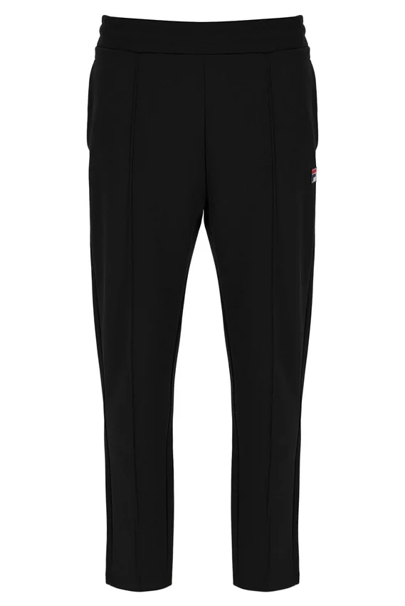 Schwarze Molveno-Hose mit Biesen und schmalem Bein