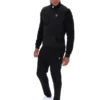 Schwarze „Moor“ Jacke mit wattierter Vorderseite