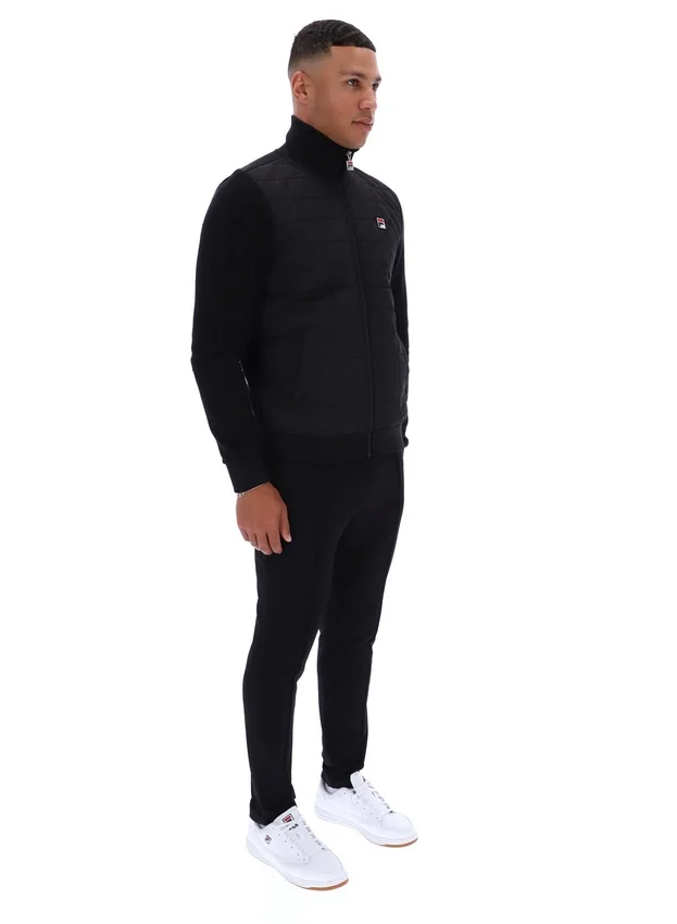 Schwarze „Moor“ Jacke mit wattierter Vorderseite