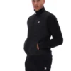 Schwarze „Moor“ Jacke mit wattierter Vorderseite