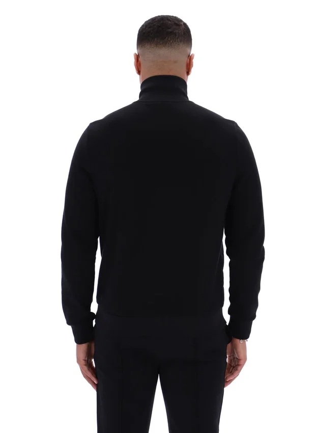 Schwarze „Moor“ Jacke mit wattierter Vorderseite