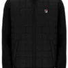 Schwarze „Moor“ Jacke mit wattierter Vorderseite