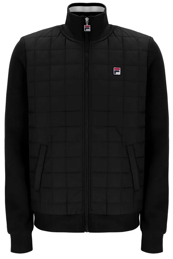 Schwarze „Moor“ Jacke mit wattierter Vorderseite