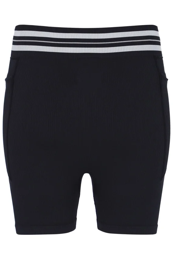 Schwarze nahtlose Casa-Radsport-Shorts