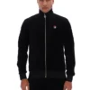 Schwarze „Nero“ Velours-Trainingsjacke