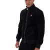 Schwarze „Nero“ Velours-Trainingsjacke