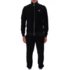 Schwarze „Nero“ Velours-Trainingsjacke