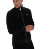 Schwarze „Nero“ Velours-Trainingsjacke