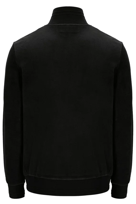 Schwarze „Nero“ Velours-Trainingsjacke