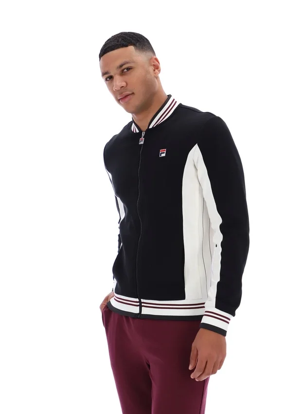 Schwarze Settanta Baseball-Trainingsjacke