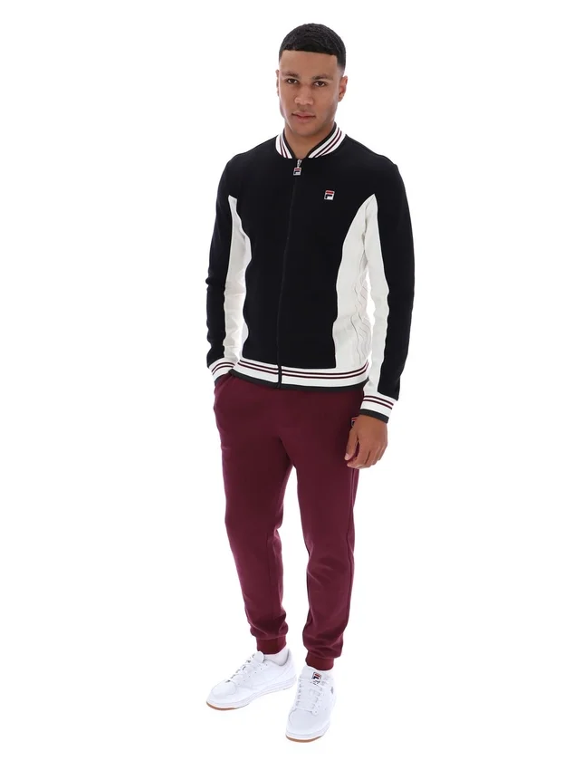 Schwarze Settanta Baseball-Trainingsjacke