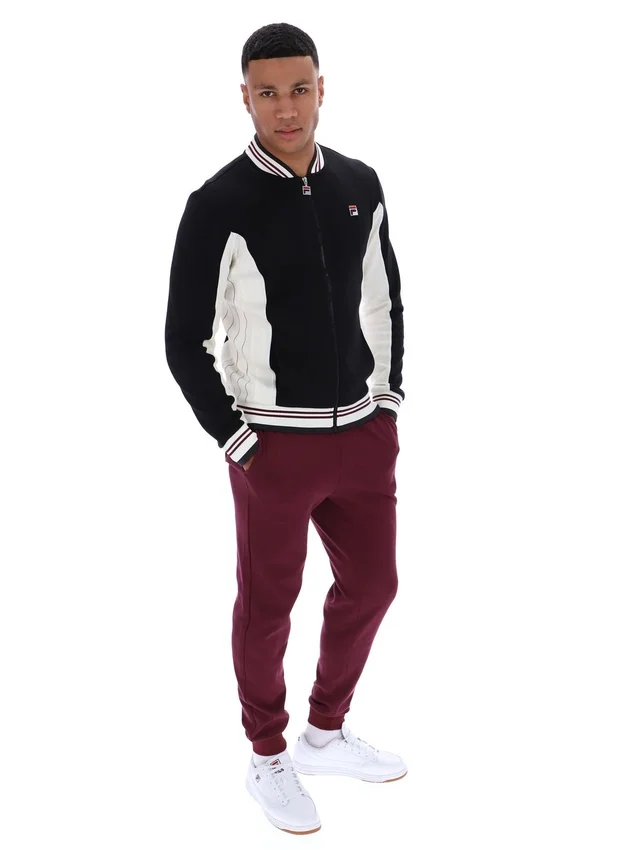 Schwarze Settanta Baseball-Trainingsjacke